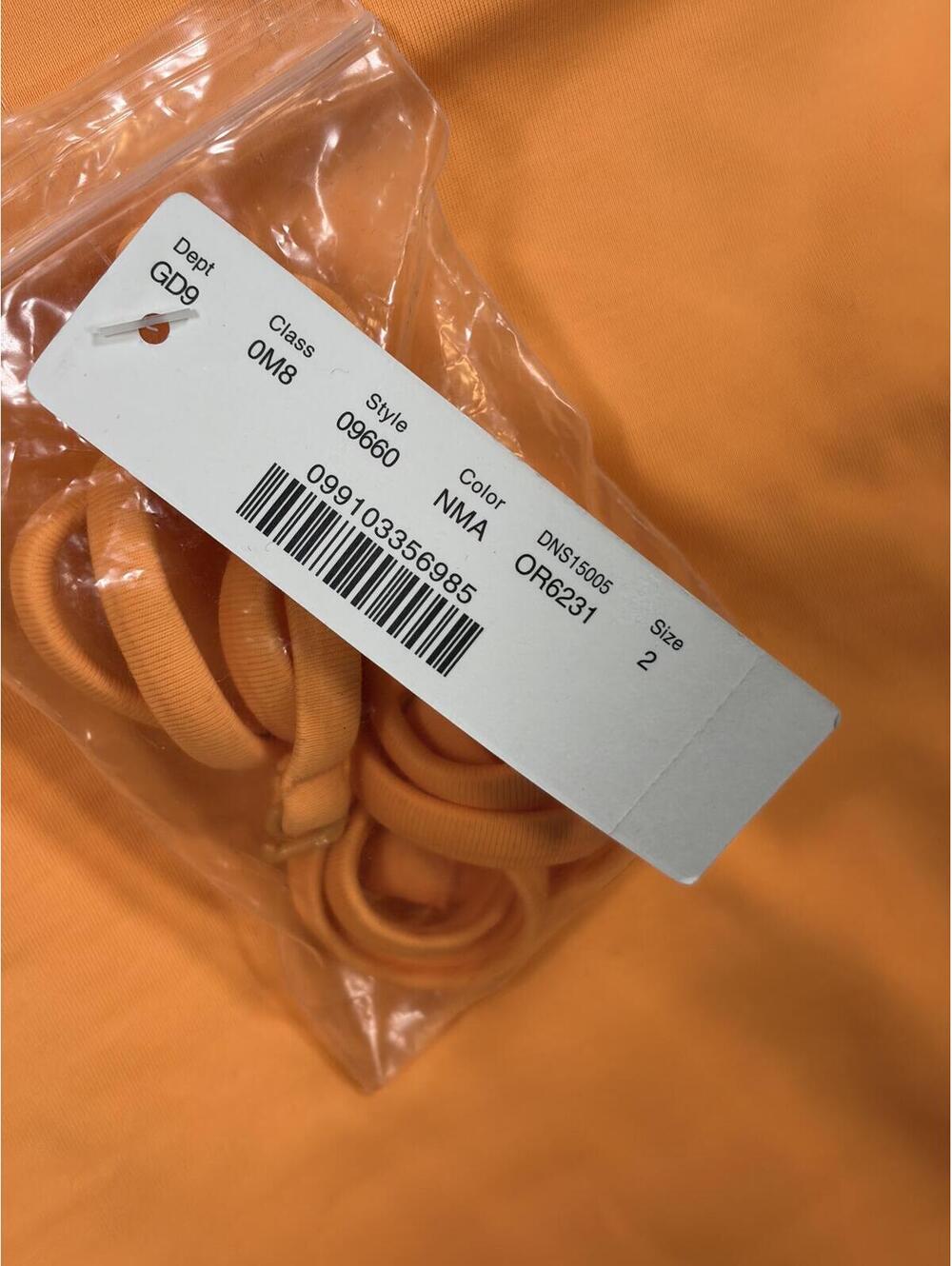 NWT J.Crew Underwire Size 2 Hi-Cut Swimsuit Fluorescent Orange Convertible Y2K - Picture 3 of 16